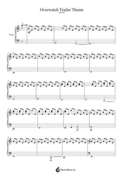 Overwatch Trailer Theme Sheet Music by undefined-Arr.Irbald Jouvier