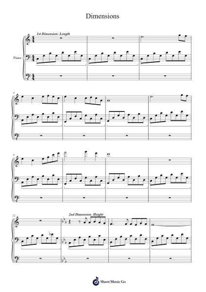 Dimensions Sheet Music by Wergiles Harwer-Arr.Shellay