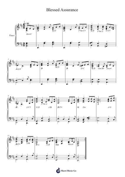 Blessed Assurance Sheet Music by Phoebe P. Knapp-Arr.Maudfox Mikejames