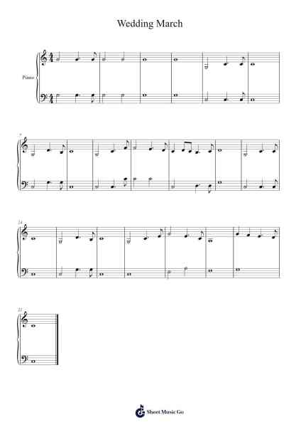 Wedding March in C Major from A Midsummer Night's Dream, Op. 61 Sheet Music by Felix Mendelssohn-Arr.Simpbrown