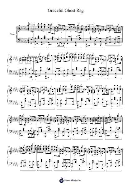 Graceful Ghost Rag Sheet Music by William Bolcom-Arr.Heca