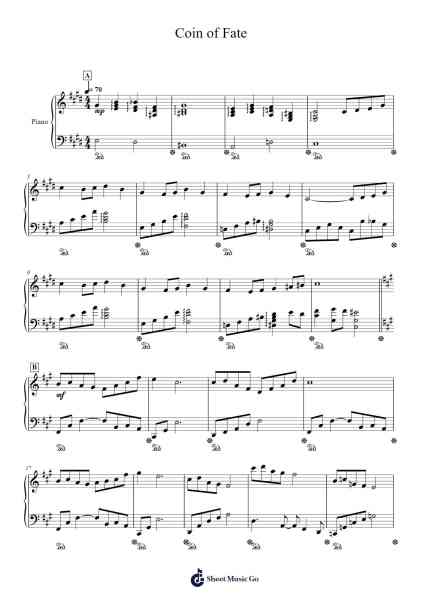 Coin of Fate Sheet Music by Nobuo Uematsu-Arr.Zimgus Jackfred