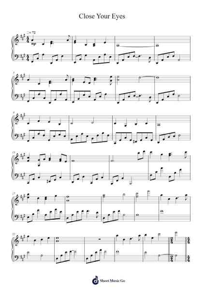Close Your Eyes (Love Theme from Buffy the Vampire Slayer) Sheet Music by Christophe Beck-Arr.Everkeith Abters