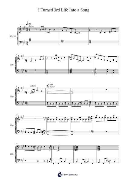 I Turned 3rd Life Into a Song Sheet Music by Ruskwebb Boyletha-Arr.Vefrank Graseph
