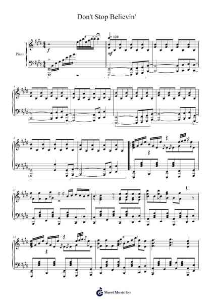 Don't Stop Believin' Sheet Music by Journey-Arr.Wolian