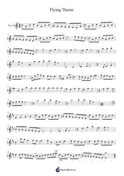 How To Train Your Dragon - Flying Theme Sheet Music by Misc Soundtrack-Arr.Vicvey Cotge