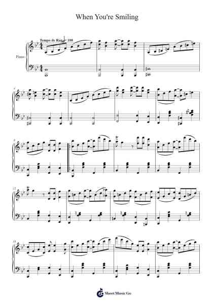When You're Smiling Sheet Music by Shay, Fisher, Goodwin -Arr.Brianphrey Judphne