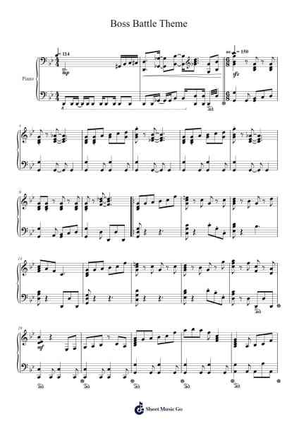 Boss Battle Theme Sheet Music by Unknown-Arr.Xanbriel Rague