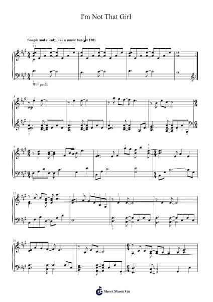 I'm Not That Girl Sheet Music by Stephen Schwartz-Arr.Tenings
