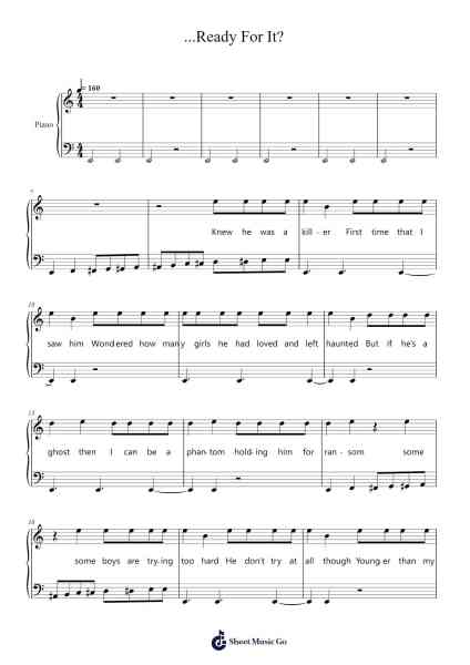 ...Ready For It? Sheet Music by Pumens Faulkgrant-Arr.Wayhume Dwightrey
