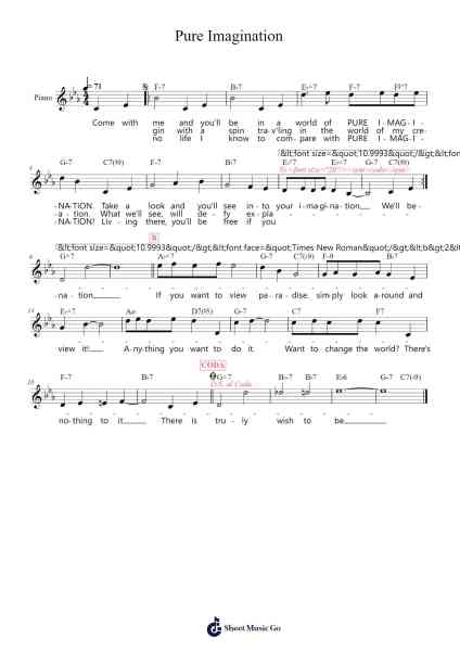 Pure Imagination Sheet Music by Leslie Bricusse/Anthony Newley-Arr.Leamorse Tayh