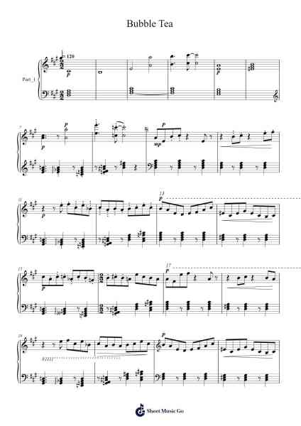 Bubble Tea Sheet Music by Janerin Oway-Arr.Campleign Eli