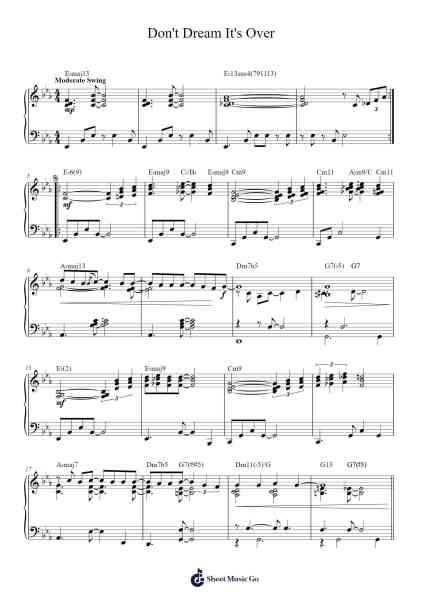 Don't Dream It's Over Sheet Music by Crowded House-Arr.Chrislus Edtience