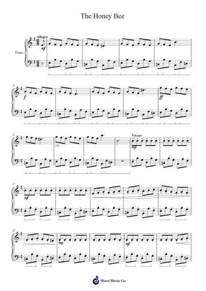 The Honey Bee Sheet Music by Jeffrey Huang-Arr.Mollries