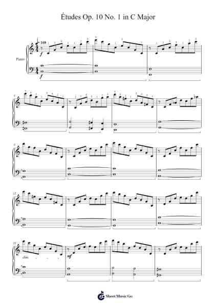 Études Op. 10 No. 1 in C Major Sheet Music by Frédéric Chopin-Arr.Hunjoan