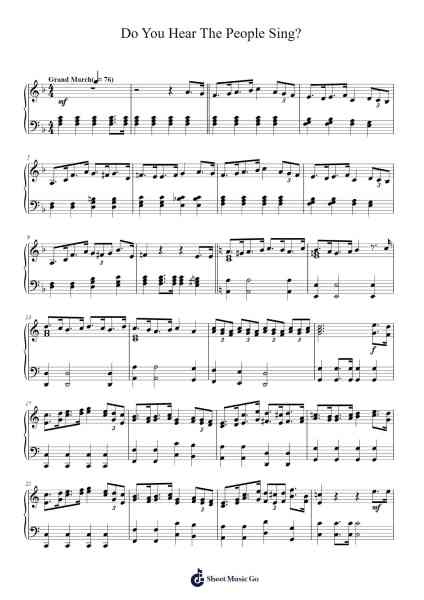 Do You Hear The People Sing? - Les Miserables Sheet Music by Claude-Michel Schönberg-Arr.Brownend Bonckey