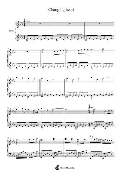 Changing heart Sheet Music by undefined-Arr.Warmew