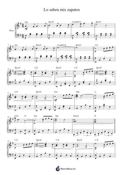 Lo saben mis zapatos Sheet Music by Pablo López-Arr.Pagdrow Kathrin