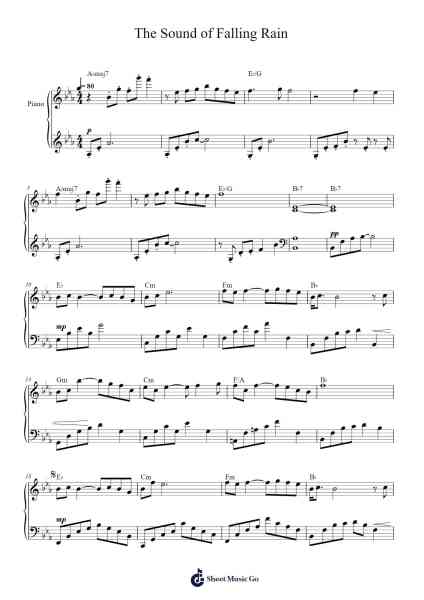 The Sound of Falling Rain Sheet Music by Jody Chiang-Arr.Dougnick Steinmeo