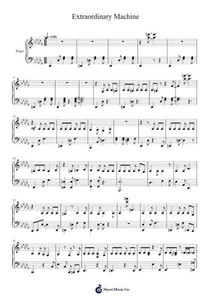 Extraordinary Machine Sheet Music by Fiona Apple-Arr.Brucefe Payjim