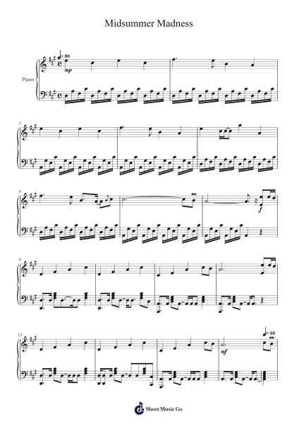Midsummer Madness Sheet Music by 88Rising-Arr.Guntrine