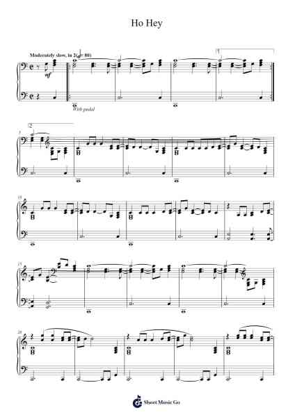 Ho Hey Sheet Music by The Lumineers-Arr.Carrnie