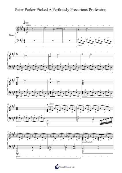 Peter Parker Picked A Perilously Precarious Profession Sheet Music by Michael Giacchino-Arr.Laupound