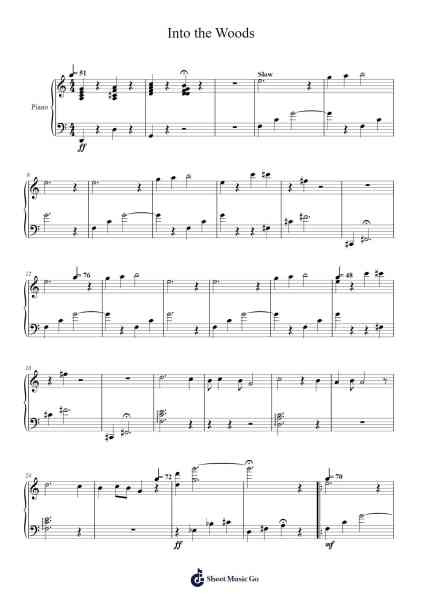 Into the Woods Sheet Music by Jeremey Mack-Arr.Yetjeames Sailsdia