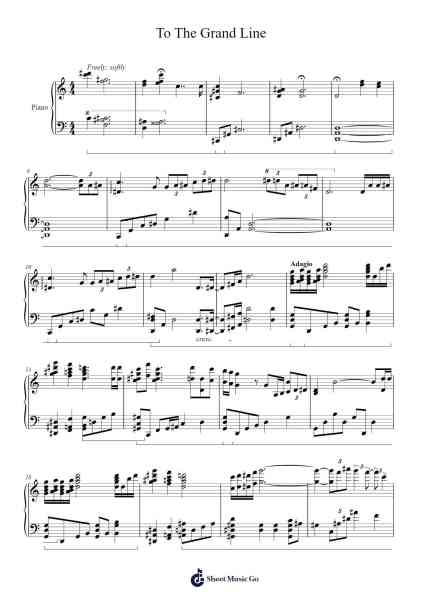 To The Grand Line Sheet Music by Kōhei Tanaka-Arr.Flowerthan