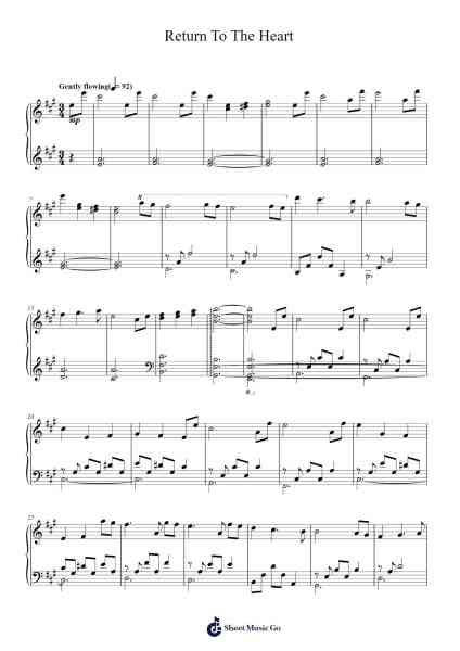 Return To The Heart Sheet Music by David Lanz-Arr.Stoweman Bertwain