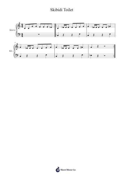 Skibidi Toilet Sheet Music by Antonín Zunt-Arr.Yulegus