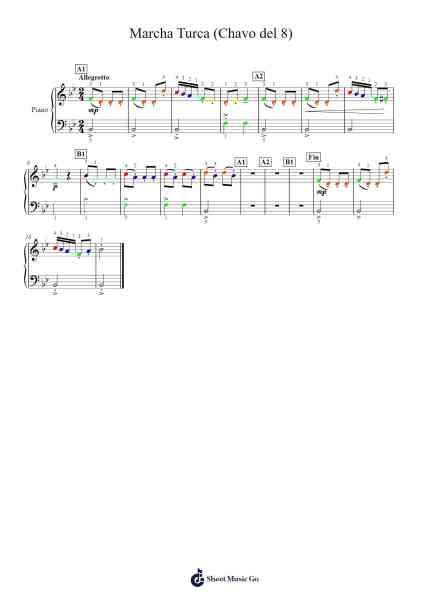 Turkish March Sheet Music by Ludwig van Beethoven-Arr.Whbee