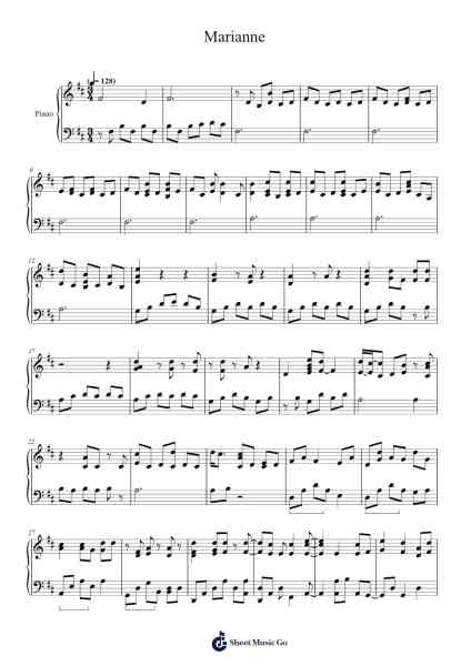 Marianne Sheet Music by Tori Amos-Arr.Popnis Drewtience