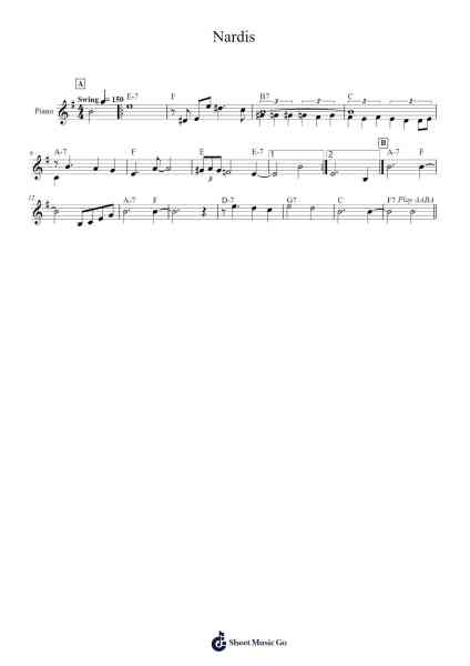 Nardis Sheet Music by Miles Davis-Arr.Midtor