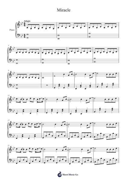 Miracle Sheet Music by Julian Perretta-Arr.Ianlay Hullee