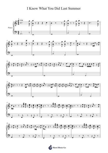 I Know What You Did Last Summer Sheet Music by undefined-Arr.Gorale Wattia