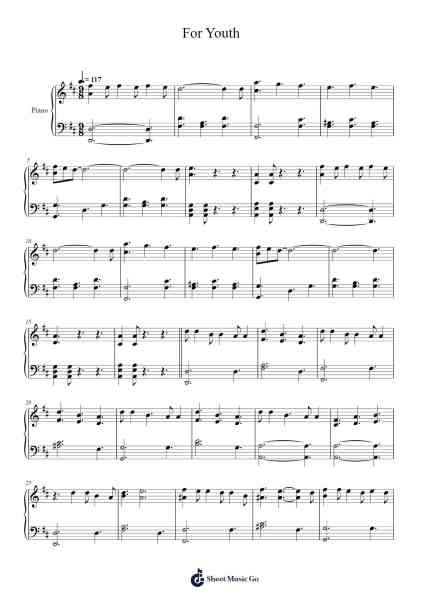For Youth Sheet Music by BTS-Arr.Norgiles