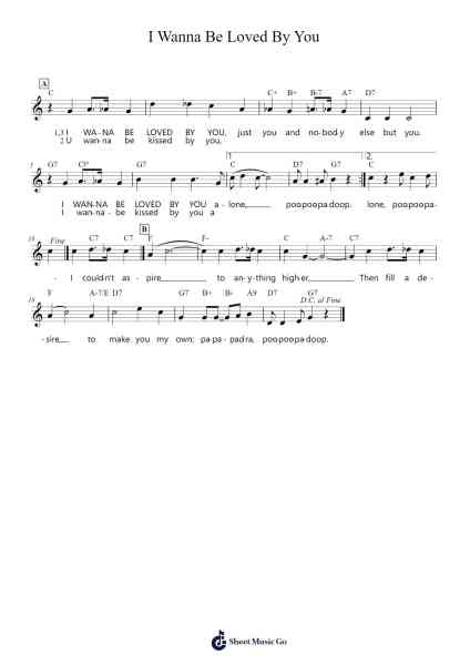 I Wanna Be Loved By You Sheet Music by Herbert Stothart-Arr.Ogfey