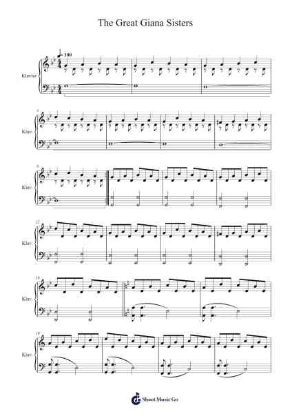 The Great Giana Sisters Sheet Music by Chris Hülsbeck-Arr.Judmons Bairdchel