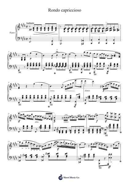 Rondo Capriccioso in E Major, Op. 14 Sheet Music by Felix Mendelssohn-Arr.Billel Samry