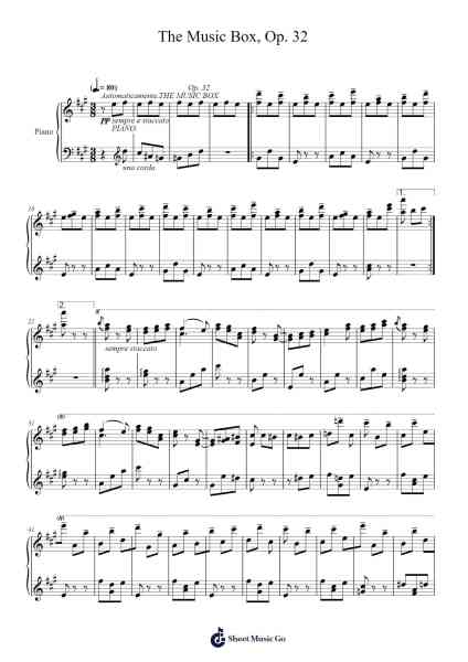 The Music Box, Op. 32 Sheet Music by Anatoly Lyadov-Arr.Billel Samry
