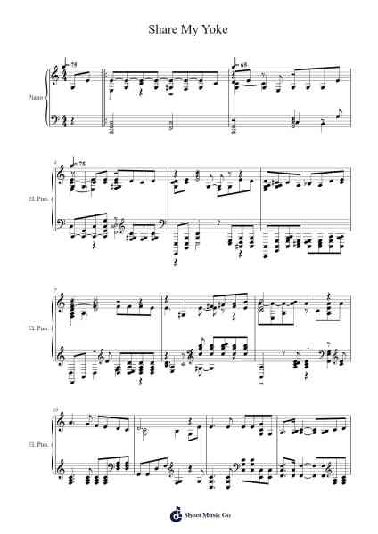 Share My Yoke Sheet Music by Joy Webb-Arr.Joejosh Demptout