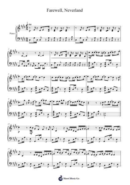 Farewell, Neverland Sheet Music by TXT-Arr.Jeamesjosh