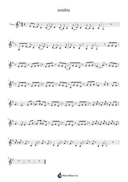zombie Notenblatt von The Cranberries-Arr.Cookdunn