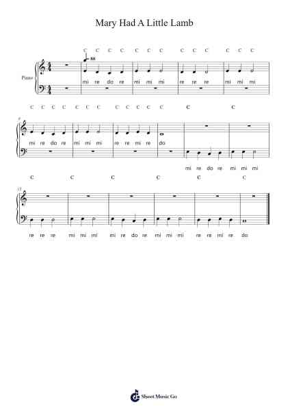 Mary Had A Little Lamb Sheet Music by Misc Traditional-Arr.Gillnise