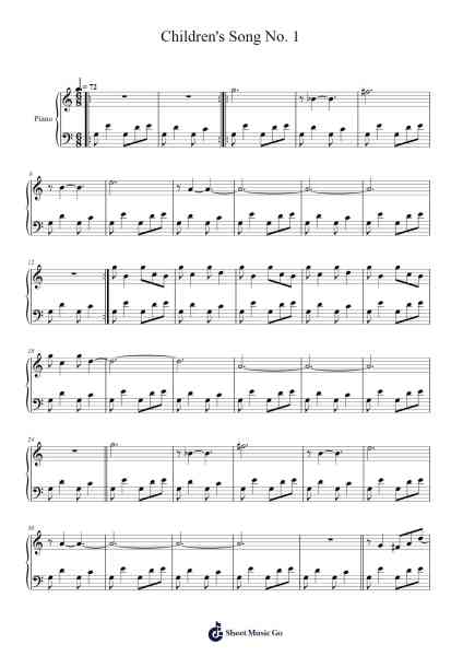 Children's Song No. 1 Sheet Music by Chick Corea-Arr.Barias Raborn