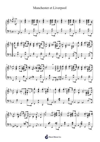 Manchester et Liverpool Sheet Music by André Popp-Arr.Warges Morestone