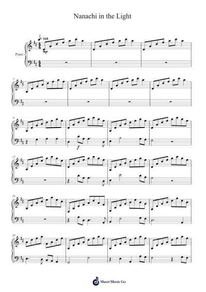 Nanachi in the Light Sheet Music by Kevin Penkin-Arr.Stanthy