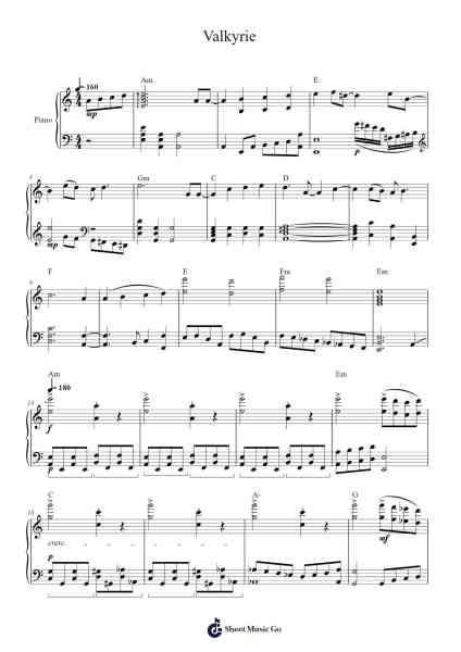 Valkyrie Sheet Music by Valkyrie-Arr.Thornle