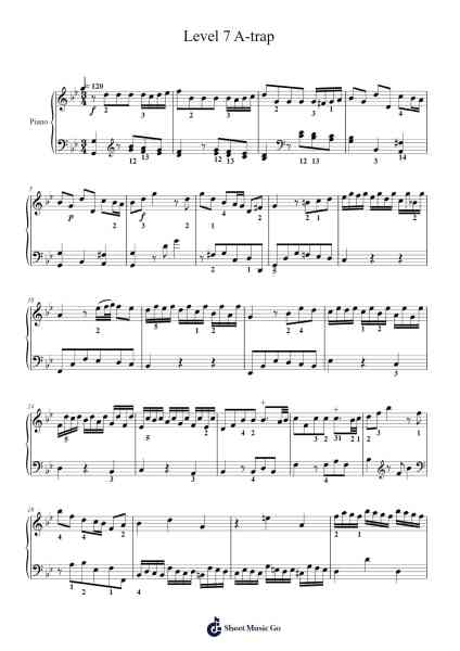 Level 7 A-trap Sheet Music by undefined-Arr.Wesriah